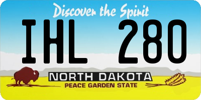 ND license plate IHL280