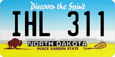ND license plate IHL311