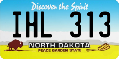 ND license plate IHL313