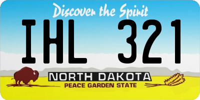 ND license plate IHL321