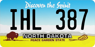 ND license plate IHL387
