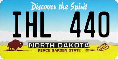 ND license plate IHL440