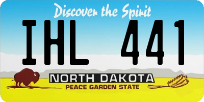 ND license plate IHL441