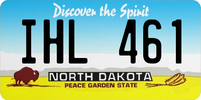 ND license plate IHL461