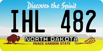ND license plate IHL482