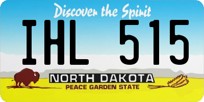 ND license plate IHL515