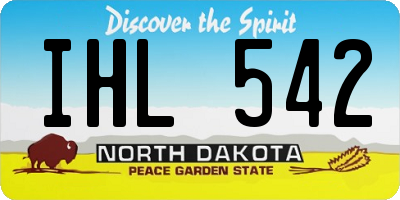 ND license plate IHL542