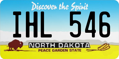 ND license plate IHL546
