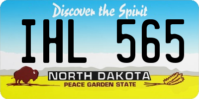 ND license plate IHL565