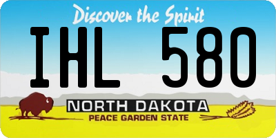 ND license plate IHL580