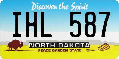 ND license plate IHL587
