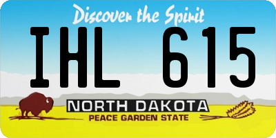 ND license plate IHL615