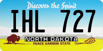 ND license plate IHL727