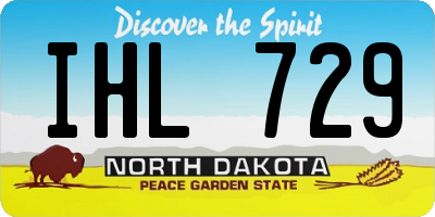 ND license plate IHL729
