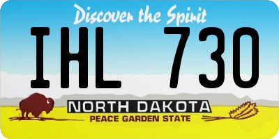 ND license plate IHL730