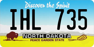 ND license plate IHL735