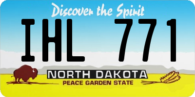 ND license plate IHL771