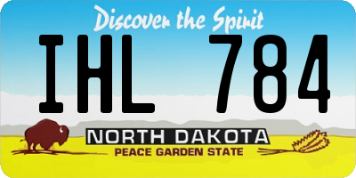 ND license plate IHL784