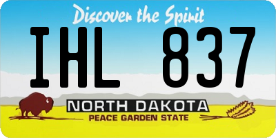 ND license plate IHL837