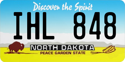 ND license plate IHL848
