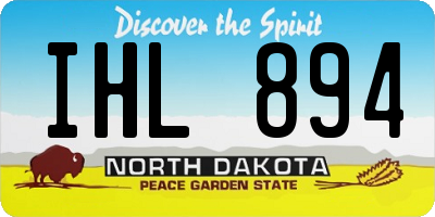 ND license plate IHL894