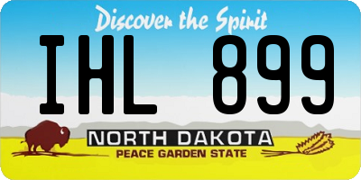 ND license plate IHL899