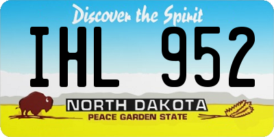 ND license plate IHL952