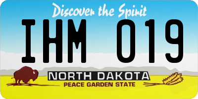 ND license plate IHM019