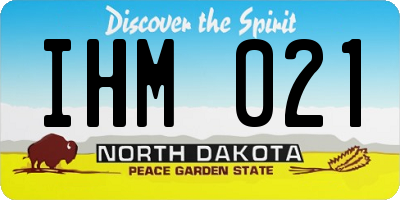 ND license plate IHM021