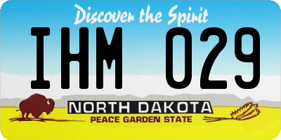 ND license plate IHM029