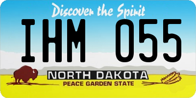 ND license plate IHM055