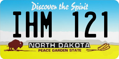 ND license plate IHM121