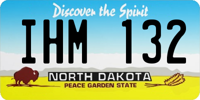 ND license plate IHM132