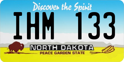 ND license plate IHM133