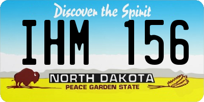 ND license plate IHM156