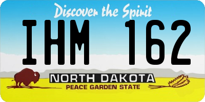ND license plate IHM162