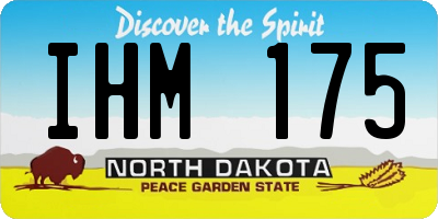 ND license plate IHM175