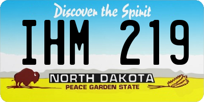 ND license plate IHM219