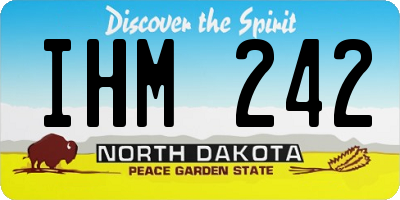 ND license plate IHM242