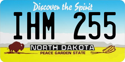 ND license plate IHM255