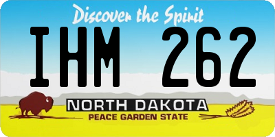 ND license plate IHM262