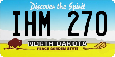 ND license plate IHM270