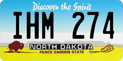 ND license plate IHM274