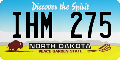 ND license plate IHM275