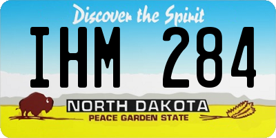 ND license plate IHM284