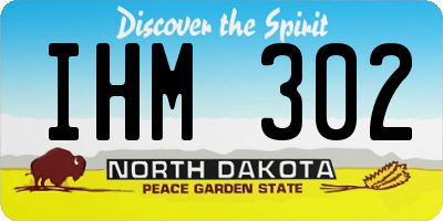 ND license plate IHM302