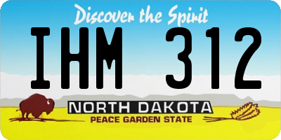 ND license plate IHM312