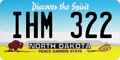 ND license plate IHM322
