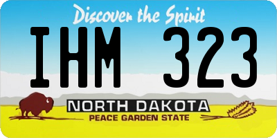 ND license plate IHM323