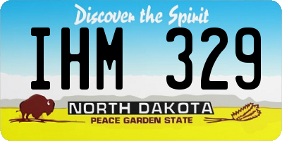 ND license plate IHM329
